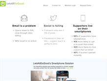 Tablet Screenshot of letsalldogood.com